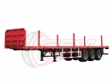 3-axle Flatbed Semi-trailer with Side Stake